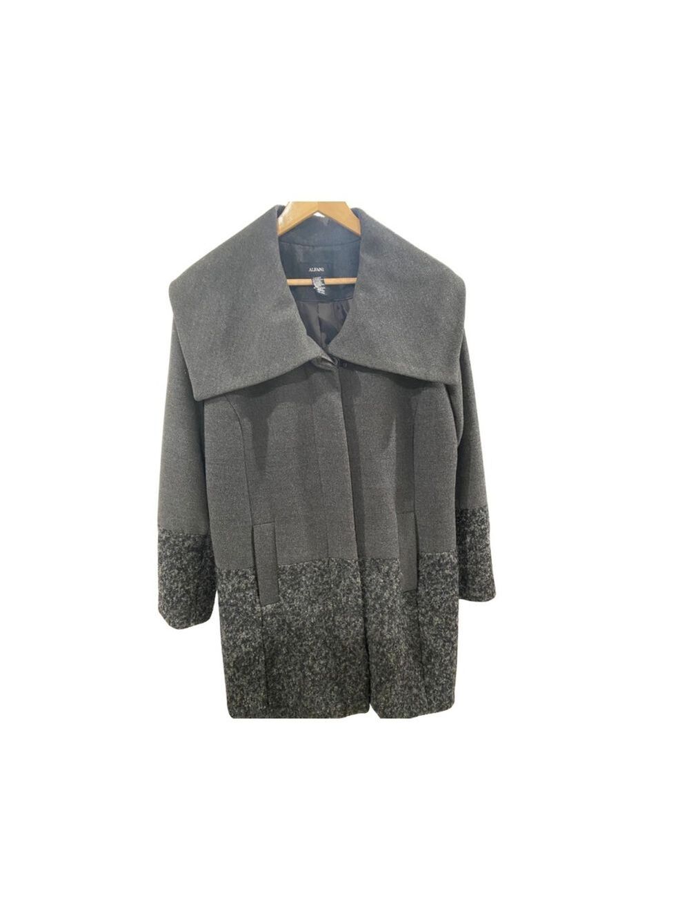 Alfani Charcoal Gray Wool Blend Coat - Size Large (EUC)